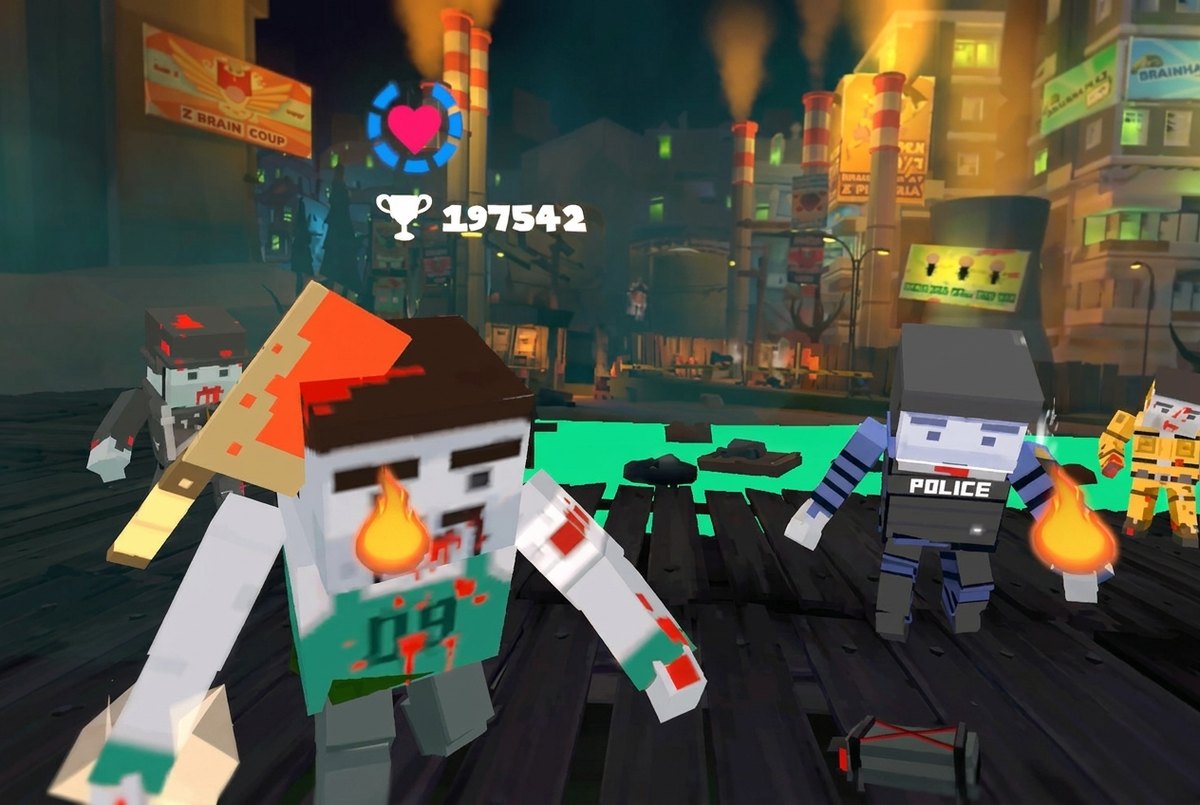 ZOLO: low-poly zombie shooter scene